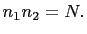 $ n_1n_2=N.$
