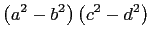 $\displaystyle \left(a^2-b^2\right)\left(c^2-d^2\right)$