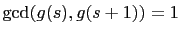 $ \gcd(g(s),g(s+1))=1$