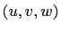 $ (u,v,w)$