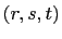 $ (r,s,t)$