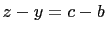 $ z-y=c-b$