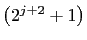 $ \left(2^{j+2}+1\right)$