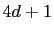 $\displaystyle 4d+1$