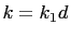 $ k=k_1d$