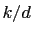 $ k/d$
