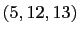 $ (5,12,13)$