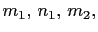 $ m_1, n_1, m_2,$