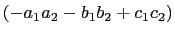 $ (-a_1a_2-b_1b_2+c_1c_2)$