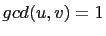 $ gcd(u,v)=1$