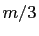 $ m/3$