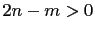 $ 2n-m>0$