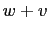 $ w+v$