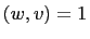 $ (w,v)=1$