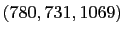 $ (780,731,1069)$