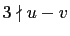 $ 3\nmid u-v$