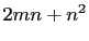 $ 2mn+n^2$