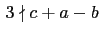 $  3\nmid c+a-b$