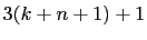 $ 3(k+n+1)+1$