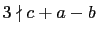 $ 3\nmid c+a-b$
