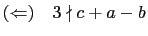 $ (\Leftarrow)\quad 3\nmid c+a-b$