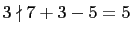 $ 3\nmid
7+3-5=5$