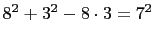 $ 8^2+3^2-8\cdot 3=7^2$