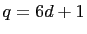 $ q=6d+1$