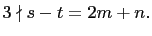 $ 3\nmid s-t=2m+n.$