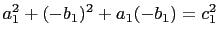 $ a_1^2+(-b_1)^2+a_1(-b_1)=c_1^2$