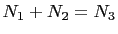 $ N_1+N_2=N_3$