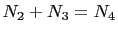 $ N_2+N_3=N_4$