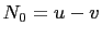 $ N_0=u-v$