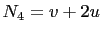 $ N_4=v+2u$