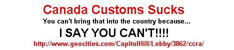 CCRC Agent: You can't bring that into the country because... I SAY YOU CAN'T