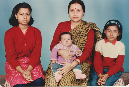 My love is the baby in the centre