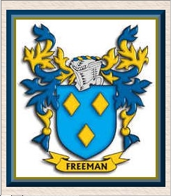 Freeman Crest in yellow and blue
