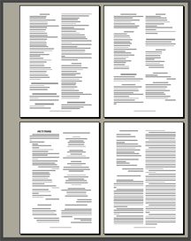 A4 or US Letter Sized pages.