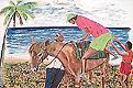 Antigua painting "Horse Lady" by Freeston E. Williams.