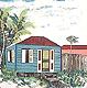 Antigua painting "Country Home" by Freeston E. Williams.