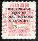 75 cents Independence overprint.