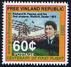 Richard Pearse flight, 60 cents.
Click for details.