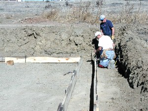 Starting the footing on lot 840