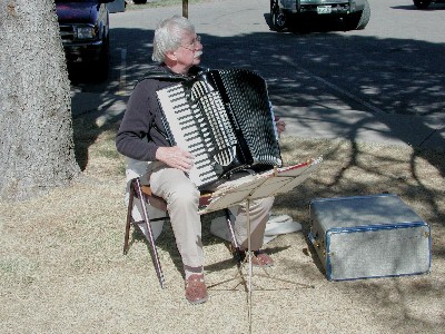 He played outside the Wine Tent