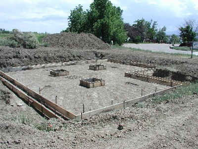 Foundation forms in place
