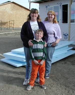 Lynda and her children put in sweat equity