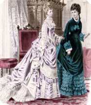 Two fashionable ladies of 1875
