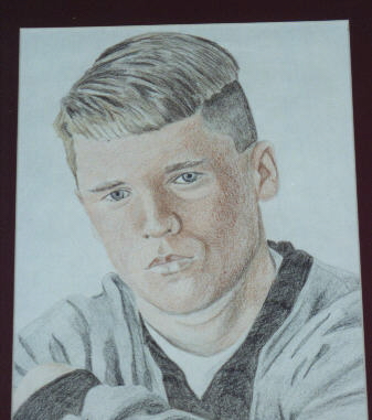 One of Zig's Graduate Drawings- she does these for each senior every year!  This one should look familiar, it's Jeffery, Sarah's son.