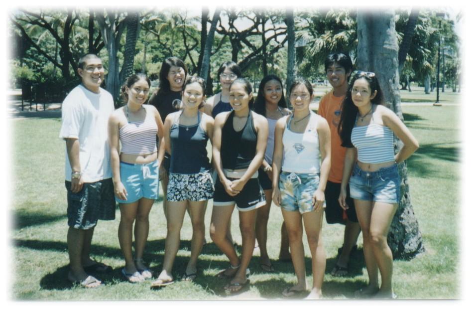 troy, sachi, kellah, lyse, (melz cuz), lisa, chan, kim, reid, mel, *missing tine*