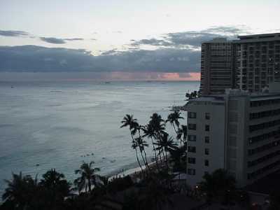 The Hyatt hotel view (Waikiki beach) taken by the photographer of our group the talented miss kellsie!